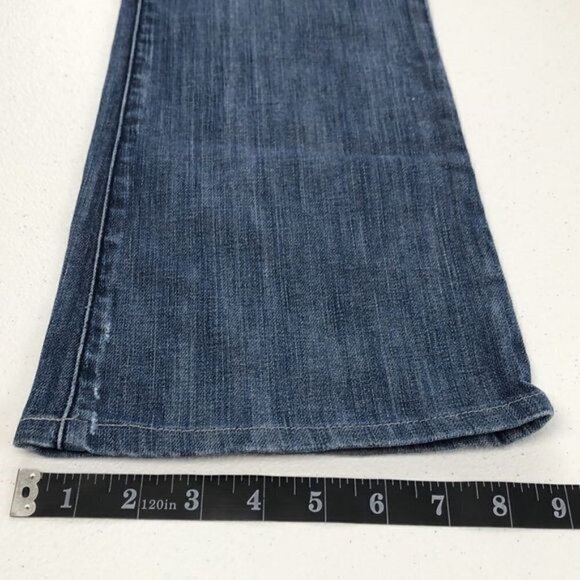 Rock & Republic Skinny Boot Cut Jeans Distressed Faded Dark Denim 27 - Picture 11 of 11